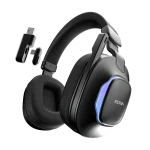 Ronin Hurricane Wireless Gaming Headset – Low Latency Heavy Bass Headphones with Microphone (Black) - Image 2