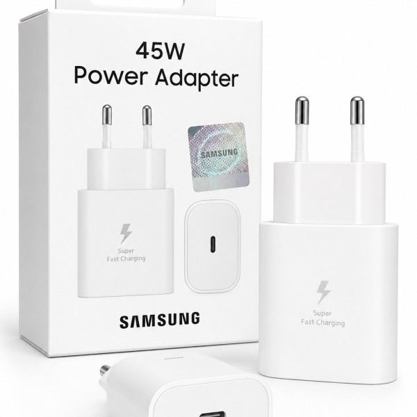 Official Samsung 45W Super Fast Charging Power Adapter – Type-C Wall Charger (EU Plug)