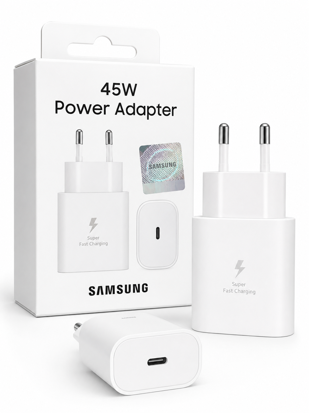 59039dbd-f5ef-435b-9f2a-c0dc00940a55 Official Samsung 45W Super Fast Charging Power Adapter – Type-C Wall Charger (EU Plug) - Image 1