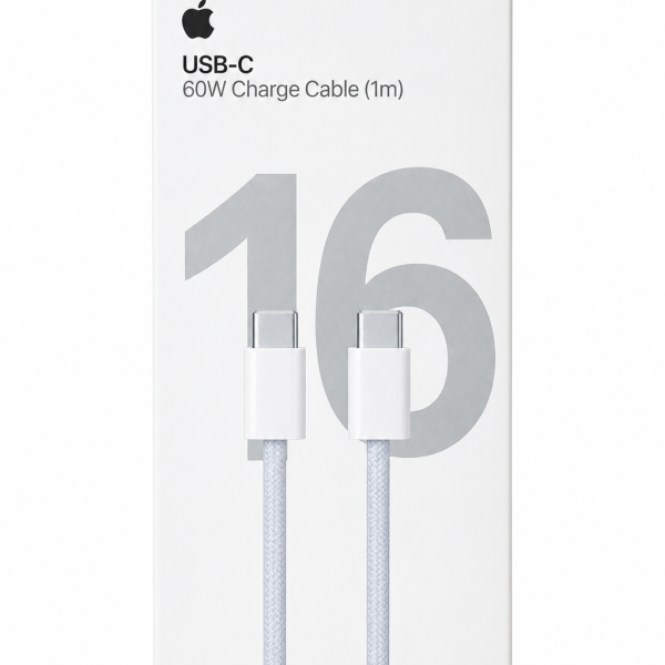 Apple USB-C to USB-C 60W Charge Cable (1 Meter) – iPhone 16 Pro Max